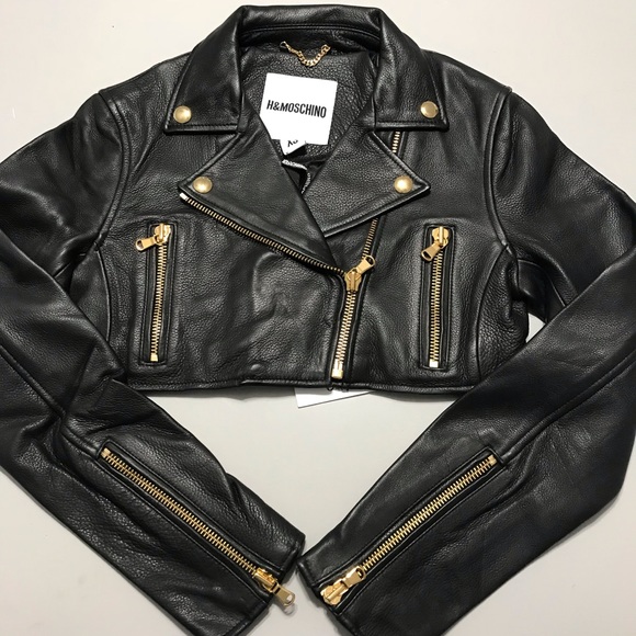 Moschino Jackets & Blazers - Moschino H&M Black short leather jacket Medium